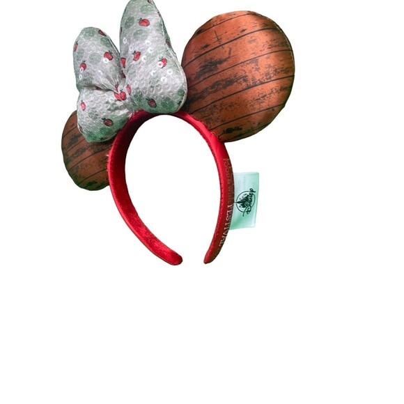 2021 Epcot Food & Wine Festival Minnie Mouse Ears Headband  Apple Orchard - Picture 5 of 16